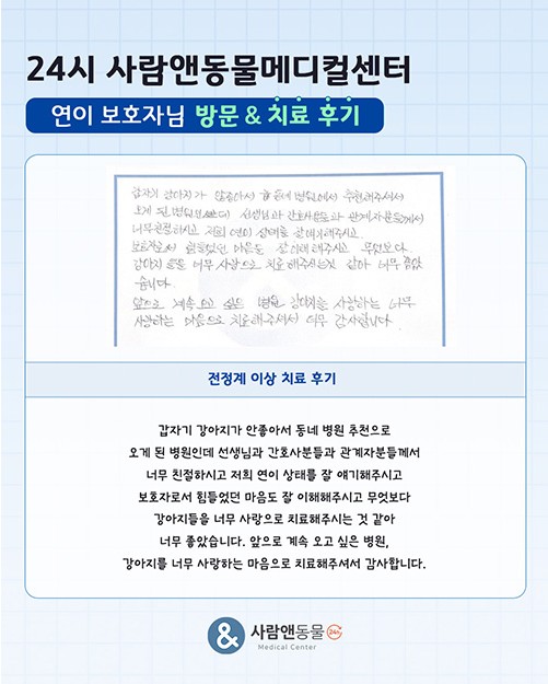 [전정계 이상] 연이 보호자님의 소중한 치료 후기